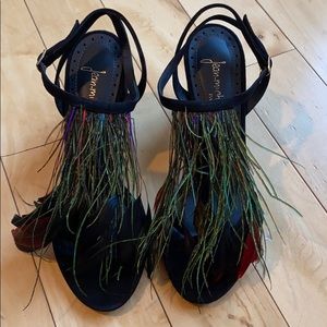 Jean-Michel Cazabat Feather Heels - Size 8.5/39